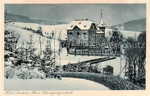 AK / Ansichtskarte  Johanngeorgenstadt Hotel Deutsches Haus Johanngeorgenstadt