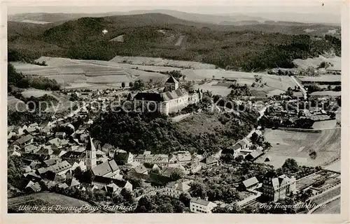 AK / Ansichtskarte  Woerth_Donau Fliegeraufnahme Woerth Donau