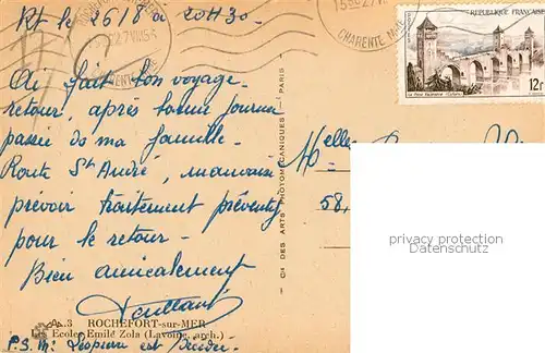 AK / Ansichtskarte Rochefort sur Mer_17_Charente Maritime Les Ecoles Emile Zola 