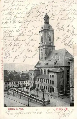 AK / Ansichtskarte  Gera Nicolaikirche Gera