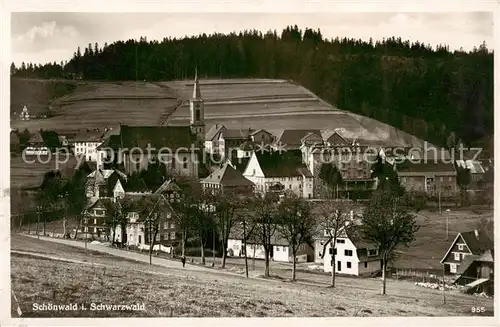 AK / Ansichtskarte  Schoenwald_Schwarzwald Ortsansicht Schoenwald Schwarzwald