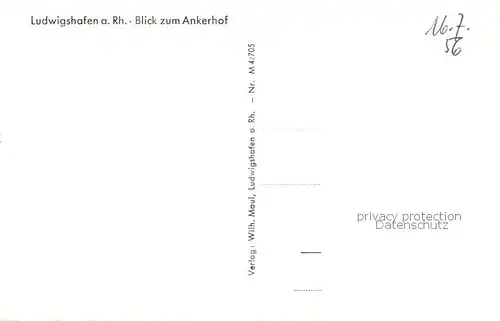 AK / Ansichtskarte 73803188 Ludwigshafen__Rhein Blick zum Ankerhof 