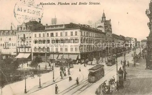 AK / Ansichtskarte  Mannheim Planken und Breite Strasse Mannheim