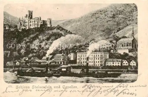 AK / Ansichtskarte 73803194 Stolzenfels_Schloss_Koblenz mit Capellen 