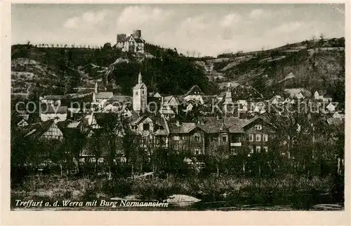 AK / Ansichtskarte  Treffurt_Werra mit Burg Normannstein Treffurt Werra