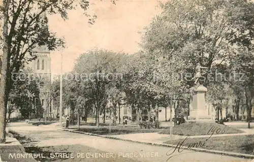 AK / Ansichtskarte  Montreal_Quebec Statue de Chenier Place Viger Montreal Quebec