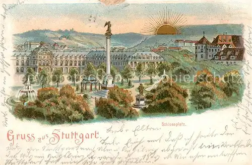 AK / Ansichtskarte 73803278 Stuttgart Schlossplatz Stuttgart