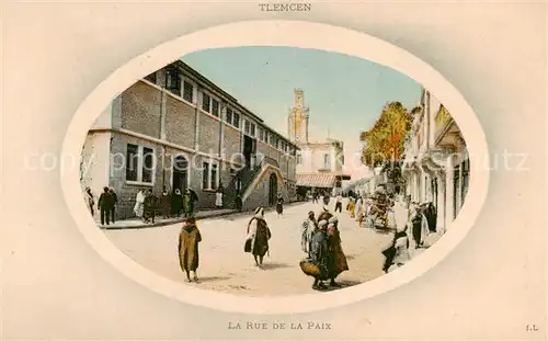 AK / Ansichtskarte  Tlemcen_Algerie La Rue de la Paix 