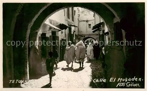 AK / Ansichtskarte  Tetuan_Tetouan_Maroc Calle El Mokaden 