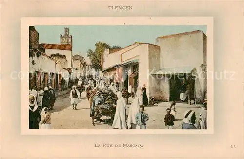 AK / Ansichtskarte  Tlemcen_Algerie La Rue de Mascara 