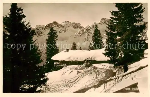 AK / Ansichtskarte  Oberstdorf Skihuette Bierewang am Fellhorn Oberstdorf