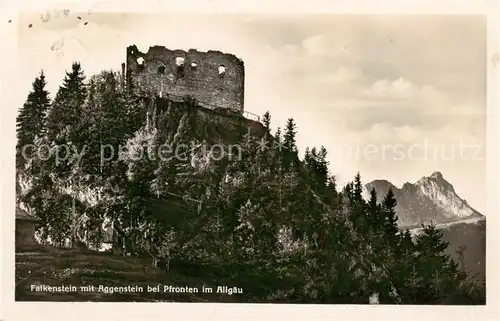 AK / Ansichtskarte 73803345 Pfronten Falkenstein mit Aggenstein Pfronten