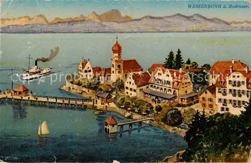 AK / Ansichtskarte 73803351 Wasserburg_Bodensee Panorama Wasserburg Bodensee