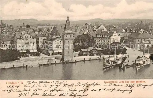 AK / Ansichtskarte 73803357 Lindau_Bodensee Panorama Lindau Bodensee