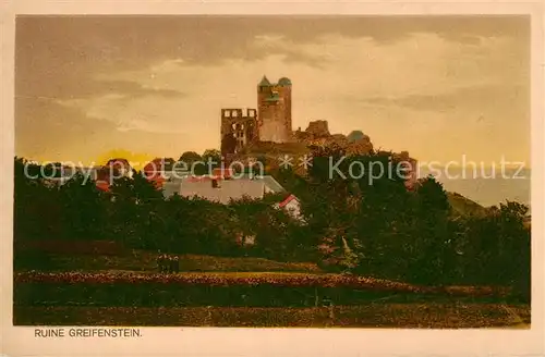 AK / Ansichtskarte 73803402 Burg_Greifenstein_Westerwald Ruine Burg_Greifenstein