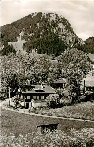 AK / Ansichtskarte  Bad_Oberdorf Allgaeuer Alpen Jugendherberge mit Hirschberg Bad_Oberdorf