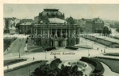 AK / Ansichtskarte  Zagreb_Agram_Croatia Kazaliste 