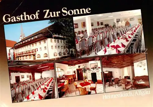 AK / Ansichtskarte  Heimenkirch Gasthof Zur Sonne Gastraeume Speisesaal Heimenkirch