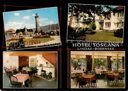 AK / Ansichtskarte  Lindau_Bodensee Hotel Toscana Gastraeume Leuchtturm Lindau Bodensee