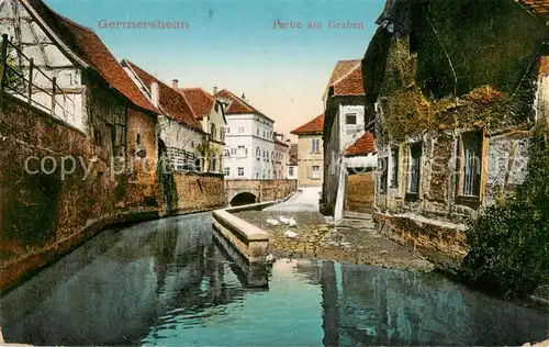 AK / Ansichtskarte  Germersheim Partie am Graben Feldpost Germersheim