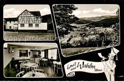 AK / Ansichtskarte  Wahlen_Odenwald Gasthaus Zum Weissen Ross Gaststube Panorama Wahlen_Odenwald