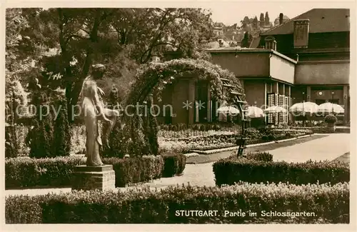 AK / Ansichtskarte  Stuttgart Partie im Schlossgarten Stuttgart