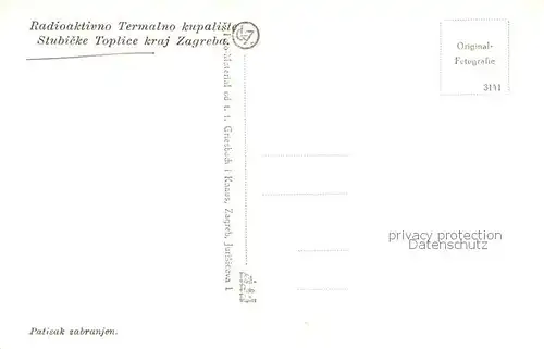 AK / Ansichtskarte  Stubicke_Toplice_Croatia Radioaktivno Termalno kupaliste 