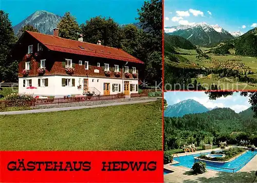 AK / Ansichtskarte 73803669 Bad_Oberdorf Gaestehaus Hedwig Panorama Schwimmbad Bad_Oberdorf