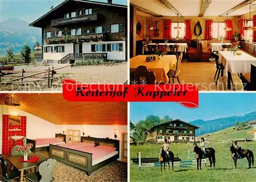 AK / Ansichtskarte  Rettenberg_Oberallgaeu Reiterhof Kappeler Gaststube Zimmer Reiter Rettenberg Oberallgaeu