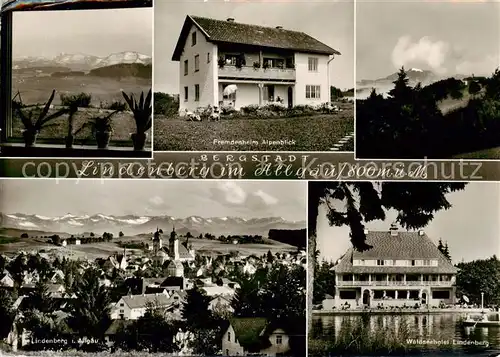 AK / Ansichtskarte  Lindenberg_Allgaeu Fremdenheim Alpenblick Panorama Waldseehotel Lindenberg Lindenberg Allgaeu