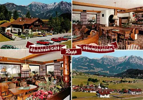 AK / Ansichtskarte  Obermaiselstein Gaestehaus Cafe Rapp Gastraeume Panorama Obermaiselstein