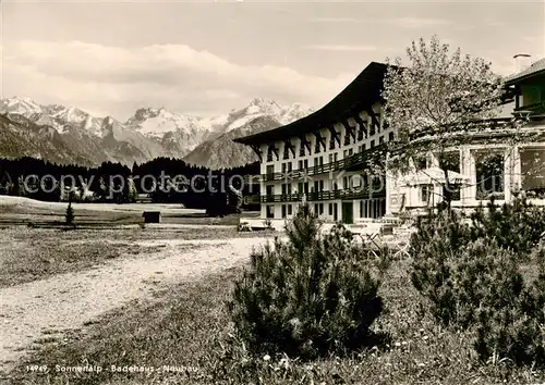 AK / Ansichtskarte  Sonthofen__Oberallgaeu Alpen Moor und Kneippbad Sonnenalp Badehaus Neubau 