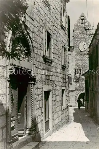 AK / Ansichtskarte  Rab_Croatia Gasse Uhrturm Rab_Croatia