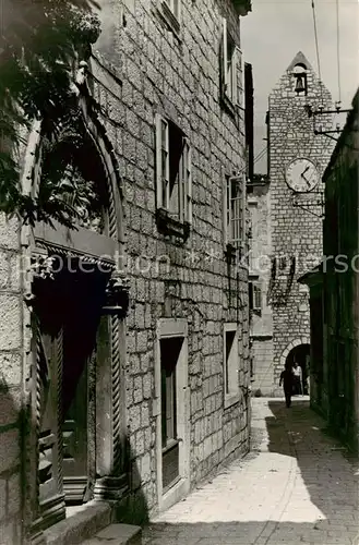 AK / Ansichtskarte  Rab_Croatia Gasse Uhrturm Rab_Croatia