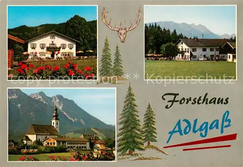 AK / Ansichtskarte  Inzell Forsthaus Adigass Kirche Inzell