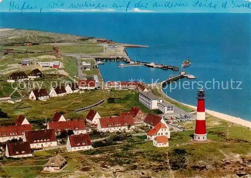 AK / Ansichtskarte  Hoernum_Sylt Fliegeraufnahme mit Leuchtturm Hoernum Sylt