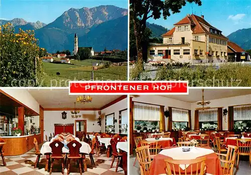 AK / Ansichtskarte  Steinach_Pfronten Hotel Restaurant Pfrontner Hof Gastraeume Panorama Steinach Pfronten