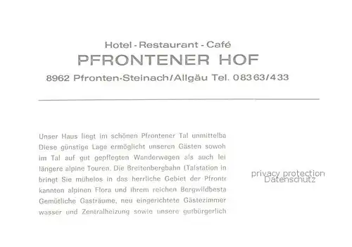 AK / Ansichtskarte  Steinach_Pfronten Hotel Restaurant Pfrontner Hof Gastraeume Panorama Steinach Pfronten