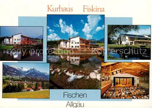 AK / Ansichtskarte 73803802 Fischen_Allgaeu Kurhaus Fiskina Panorama Veranstaltungssaal Fischen Allgaeu