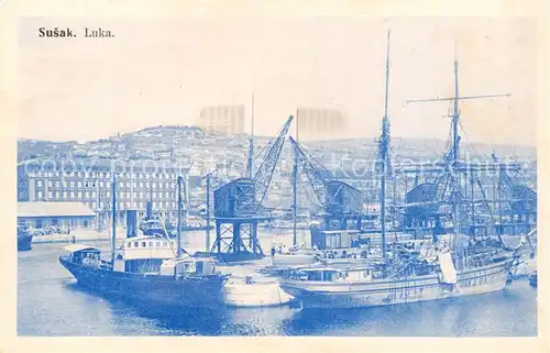 AK / Ansichtskarte  Susak_Fiume_Rijeka_Croatia Luka Hafen 