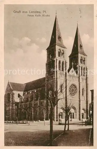 AK / Ansichtskarte  Landau__Pfalz Neue Kath Kirche 