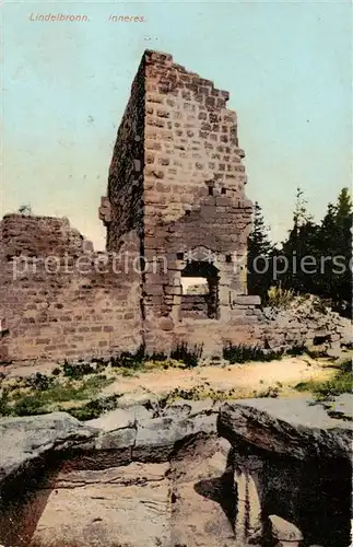 AK / Ansichtskarte 73803844 Lindelbronn_Lindelbrunn_Burg Inneres der Ruine Feldpost 