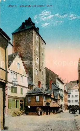 AK / Ansichtskarte 73803898 Mainz__Rhein Loehrstrasse und eiserner Turm Feldpost 