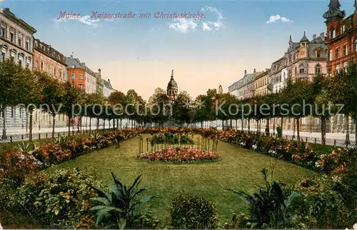 AK / Ansichtskarte  Mainz__Rhein Kaiserstrasse mit Christuskirche Feldpost 