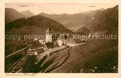 AK / Ansichtskarte  Wasach_Oberstdorf Sanatorium Wasach und Obertiefenbach Wasach_Oberstdorf