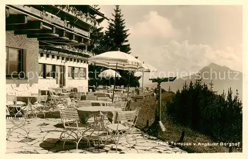 AK / Ansichtskarte  Sonthofen__Oberallgaeu Allgaeuer Berghof Alpe Eck Terrasse 