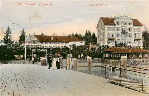 AK / Ansichtskarte  Bad_Schachen_Bodensee Landungsbruecke 