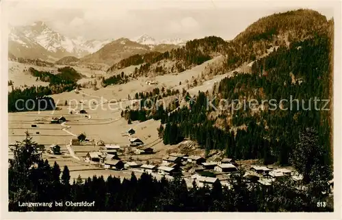 AK / Ansichtskarte  Langenwang_Fischen_Oberstdorf Panorama Allgaeuer Alpen 