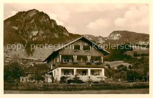 AK / Ansichtskarte  Hindelang Gaestehaus Pension Haus Hermann Blanz Allgaeuer Hochgebirge Hindelang