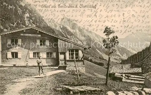 AK / Ansichtskarte 73803975 Gerstruben_Oberstdorf Wirtschaft zur Hoefatsspitze Allgaeuer Alpen 
